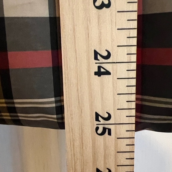 Eddie Bauer Down Vest red black yellow Plaid Small  pockets Zip Snap Enclosure - Picture 11 of 14